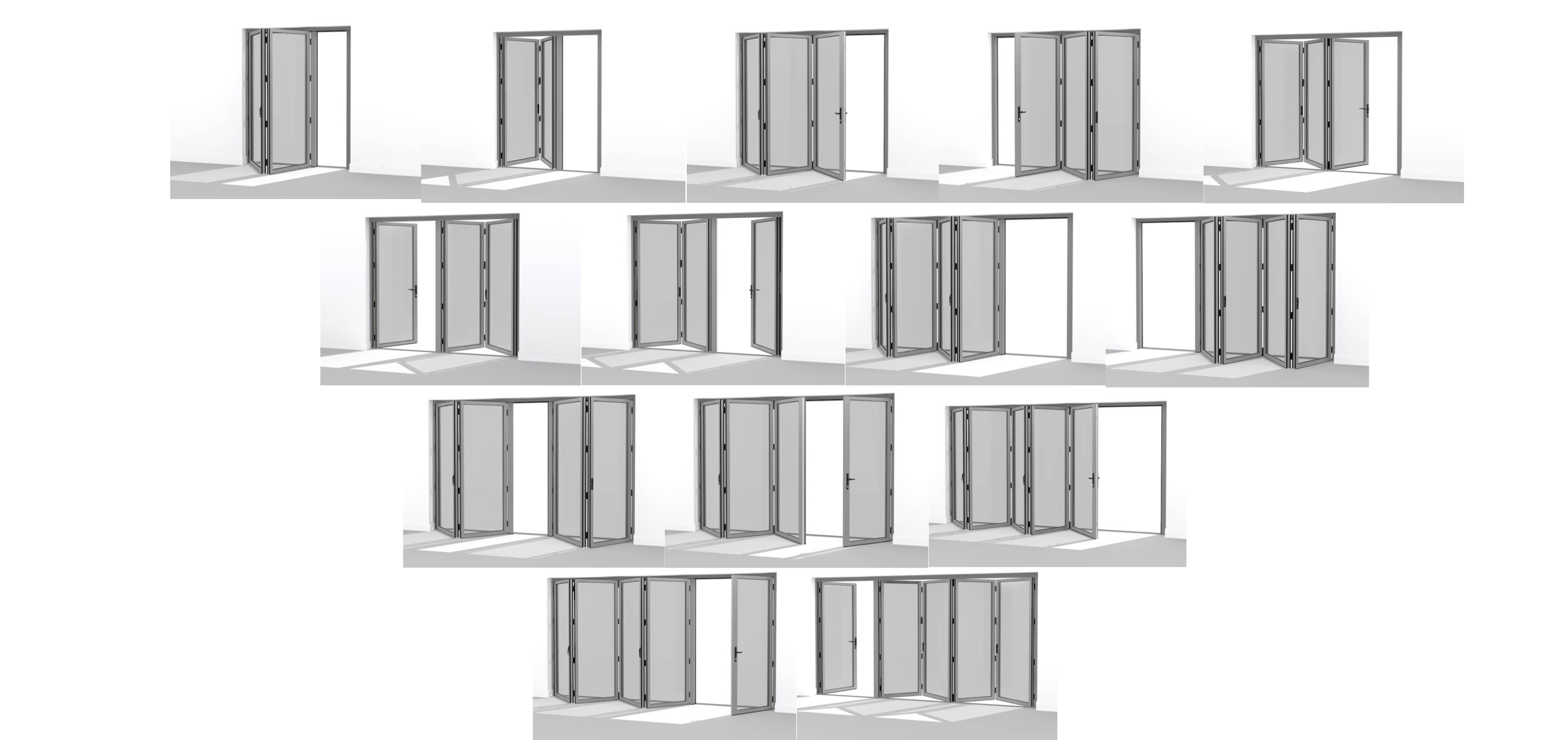 bi folding door configurations